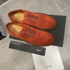 Hugo Boss Shoes | Boss Hugo Boss Eclipse Tennis Sneaker Suede Rustcopper Mens Size 10 (EU 43) | Color: Brown/Orange | Size: 10 | Jbmensfashion's